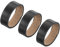 QUARKZMAN 3 Stück Lederschlaufenhalter - Texturierte Ring-Schnalle passt zu 3,5 cm breitem Gürtelband für DIY-Handwerkstasche Gürtelbefestigung (Schwarz)