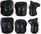 Knieschoner 6 teile / satz Erwachsene Knie Pads Ellenbogen Pads Guards Zahnspangen Unterstützung Schutz Sport Safety Skating Skateboard Ski Radfahren Knieschutz Volleyball knieschoner ( Color : Black