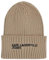 KARL LAGERFELD JEANS Women's Essential Logo Beanie Hat, Desert Taupe, Einheitsgröße