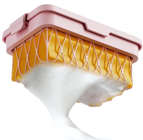 Boîte à savon en maille, support de filet de savon, porte-savon multifonctionnel avec échappement - boîte à mousse de savon de nettoyage de salle de bain, pour cuisine, salle de bain, dortoir