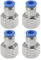 EMSea 4 Stück 6 Mm Rohraußendurchmesser X 1/4 Zoll NPT Innengewinde Push Fit Pneumatischer Verbindungsadapter Gerader Push-to-Connect-Adapter für Luftarmaturen