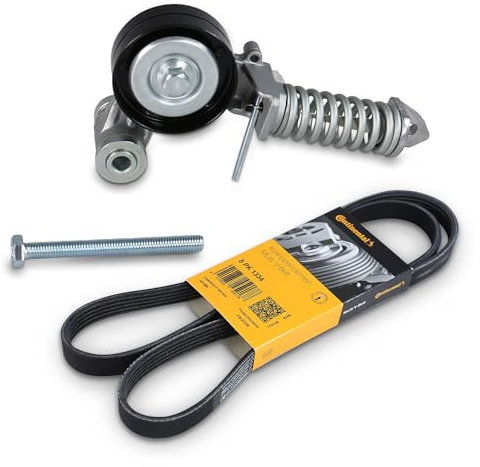 BESTPRICE Keilrippenriemen + Riemenspanner