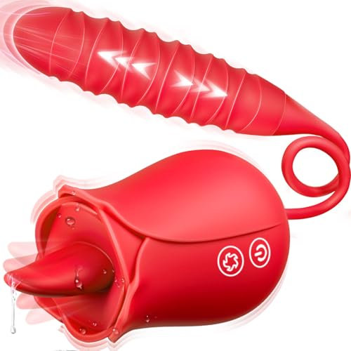 Gobeken Vibration für frauen Dildo Vibrator Sex Spielzeug für die Frau Paare mit 10 Stoßfunktions 10 Zungenlecken Vibration Sexspielzeug Vibratorensets für Frauen Klitoris Analvibrator Sextoys