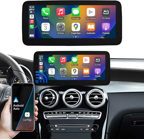 Road Top 12.3 Zoll Carplay Radio Touchscreen für Mercedes Benz A/C/V Klasse GLA CLA W176 C117 X117 X156 W447 2015-2018 mit NTG 5.0, Unterstützung Drahtlos Carplay/Android Auto/Mirrorlink