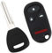 Partuto 433MHz A269ZUA101 Keyless Entry Remote Ignition Transponder Key Fob for Honda Civic 1996-2000 for Honda Accord 1998-2002 13 Chip 4 Buttons Replacement