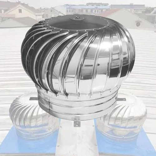 IUBGFTO Ventilador de turbina de ático de 15,7 Pulgadas, turbina eólica giratoria Industrial para techos/Campana extractora de secador de Ahorro de energía para fábrica de Casas, mejo,200MM/7.8IN