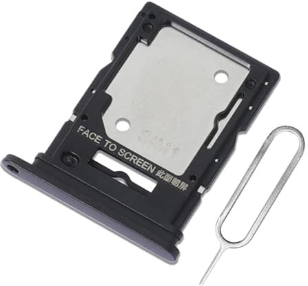 Eonpam Dual SIM Karte Rahmen für Xiaomi Redmi Note 13 4G Card Tray SIM Kartenhalter Slot Schlitten Halter + SIM Pin(Schwarz)