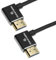 Alvin's Cables 8K 2.1 HDMI Cable 48Gbps 8K@60Hz 4K@120Hz High Speed Braided Coiled Cable for Sony A7 A9, BMPCC, for Canon C70, for Atomos Ninja, for Feelworld, Left to Left Angle, Black