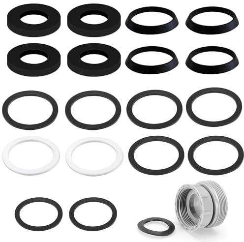 Joint d'étanchéité siphon 40mm 1 1/2, kit joints pour évier cuisine, joints plats et cunéiformes de remplacement pour tuyau évacuation