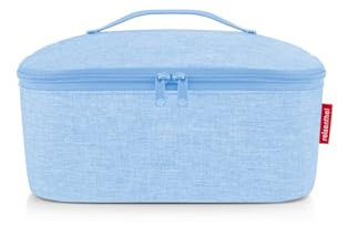 reisenthel coolerbag M Pocket Twist Powder Blue – Kühltasche mit Obermaterial aus recycelten PET-Flaschen – Ideal für das Mittagessen unterwegs