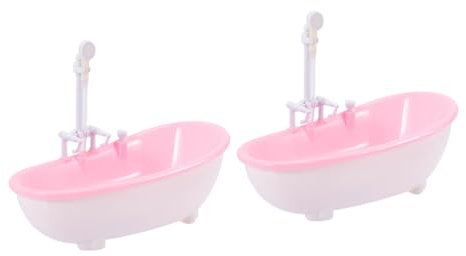 JOINPAYA Elektrisches Badespielzeug Für Kinder 2er-Pack Puppen-badespielzeug Künstliche Badewanne Mit Duschbrause Interaktives Spielen Für Kleinkinder