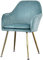 Chaise de salle à manger moderne en velours avec pieds en métal et dossier en peluche, fauteuil en velours bleu pour salon, fauteuil de loisirs confortable avec pieds dorés luxueux