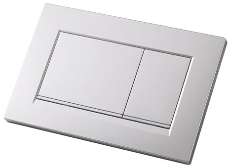 Placa de pulsador con juego de disparador de fregadero, placa de pulsador para inodoro compatible con Geberit Sigma 30, plástico ABS para mayor durabilidad y durabilidad, fácil instalación (plateado