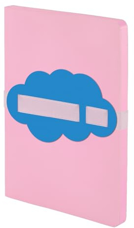 Nuuna Notizbuch A5+ Voyager L Light - Cloud, Leder rosa | Dotted Journal | 3.5 mm Punktraster Grau | 176 nummerierte Seiten | 120 g Premium-Papier | made in Germany