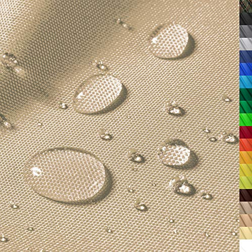 1buy3 DISCOVERY Wasserdichter Polyester Stoff | 3040 mm Wassersäule | Farbe 03 | Beige | Polyester Stoff 160cm breit Meterware wasserdicht OUTDOOR extrem reissfest