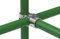 Fenau | Raccordo a croce, 90°, raccordo angolare/raccordo a croce per tubi a T, Ø 26,9 mm, ghisa malleabile, zincato a caldo, viti incl.