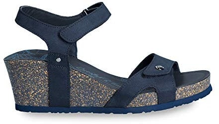 Panama Jack Femme Julia Basics Sandales Bride Cheville, Bleu (Marino B10), 36 EU