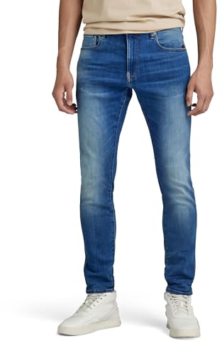 G-STAR Men's Revend Skinny Jeans, Multicolour (medium indigo aged 51010-8968-6028), 36W / 30L
