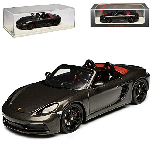 Spark Porsche 718 Boxter GTS 982 Cabrio Grau Ab 2016 1/43 Modell Auto mit individiuellem Wunschkennzeichen
