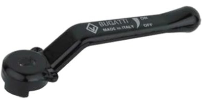 BUGATT Palanca de aluminio negra para válvulas y grifos 1/2