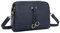 ELIOX - Damen Kleine Umhängetasche - PU Leder Feste Schultertasche - Kette Schulterriemen Abendtasche - Reißverschluss Handtasche - City Clutch Party Zip Crossbody Bag Mode (BLAU)