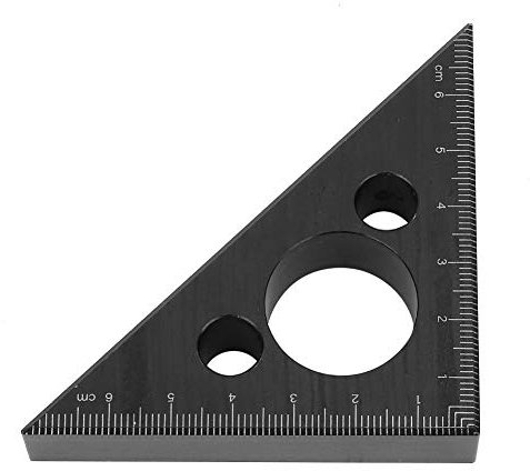 45 Degree Triangle Angle Measure, Aluminum Alloy Triangle Ruler, High Precision Woodworking Measuring Tool for Engineer Carpenter