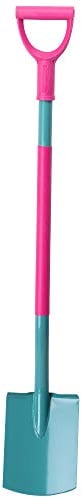 KADAX Damen-Spaten, Gartenschaufel aus Metall und Kunststoff, Flache Schaufel mit D-Griff für Frauen, Gärtnerspaten mit ergonomischem Stiel