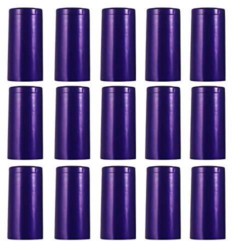 100Pcs Blue Heat Shrink Wine Bottle Sealing Film Caps with Tear-Off Tab for Home, Shop, Winery - Professional Look