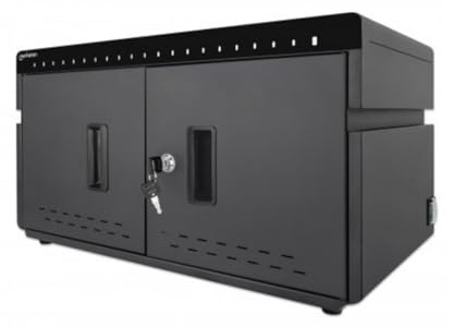 Manhattan 715959 portable device management cart& cabinet Armadio per la gestione dei dispositivi portatili Nero (CHARGING CABINET X20 USB-C 18W- - DESKTOP IPADS/PHONES TO 11 INCH)