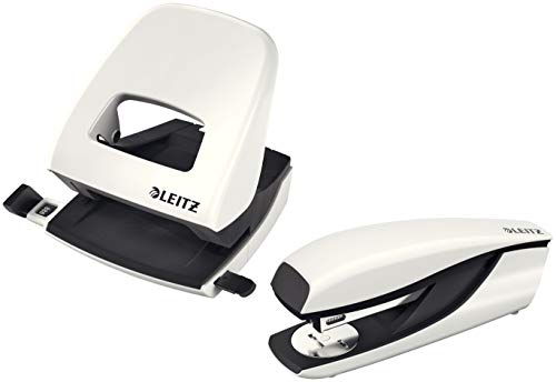 Leitz Nexxt Büroheftgerät 5502 bis 30 Blatt perlweiß + Locher