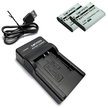 Dot.Foto LB-050, LB-052 Premium 925mAh Batterie (x2) & Chargeur de Batterie USB pour Kodak PixPro FZ102, FZ151, FZ152, FZ201, SL10, SL25, SPZ1 & for Ricoh HZ15