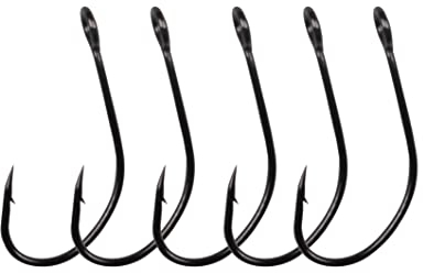 Trout Spoon Haken 12 Stück, Forellenhaken, Blinkerhaken, Angelhaken (Haken №4 (Schwarz))