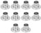10 Set Flanschhalter Basis verdicken Edelstahl Kleiderschrank Halterung Schrankstange Rohrhalterung Hardware(Φ19)