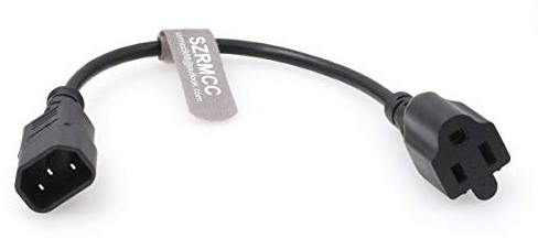 SZRMCC USV PDU Server für elektrische Geräte IEC320 C14 auf NEMA 5-15R 10A 250V Netzkabel Verlängerungskabel (1Pcs)