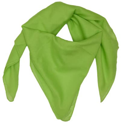 Baumwolltuch Schal Kopftuch Damen Herren Unisex Bandana Halstuch Accessoire Multifunktionstuchviele Atmungsaktiv und Weich Gesichtsschutz für Herbst und Winter Farben 100x100 cm (Limettengrün)