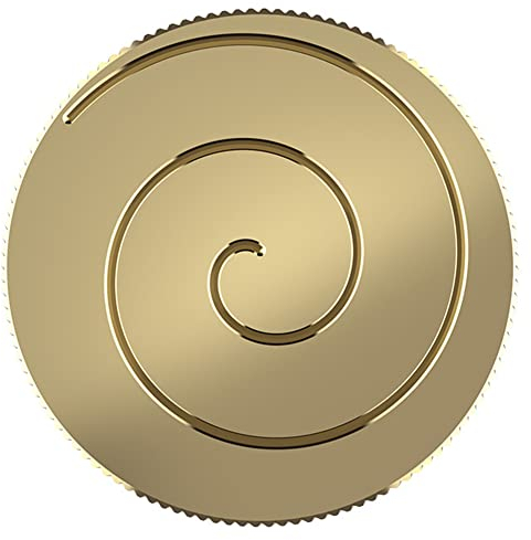Fidget Spinner Decompression Metal Spinning Pendant gyro Necklace Key Chain (Gold Spiral Pattern)