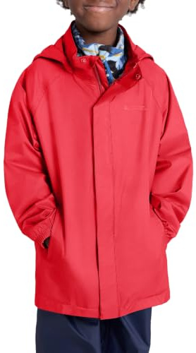 Mountain Warehouse Pakka Kids Waterproof Rain Jacket | Lightweight Coat with Reflective Details, Easy to Pack Packaway Hood & Stuff Bag, Ideal for Boys, Girls, School, Wet Weather