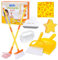 MASTERTOP Kids Cleaning Set, Pretend Play Set Include Mop, Broom, Dustpan, Brush, Cleaning Cloth, Sponge - Housekeeping Cleaning Tools for Boys Girls - Yellow, (HGCTG60004-UK)