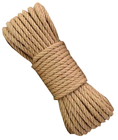 ZEALMAX Corde de jute naturelle, 50 mètres (164 pieds) 8 mm corde de chanvre pour loisirs créatifs, emballage cadeau, cordes décoratives pour la maison, le jardin, la cour