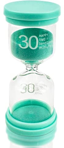 Sanduhr Zeitmesser Sanduhren 30 Minuten Timer für Kinder Glas Timer für Schule Kita Klassenzimmer Spiele Zuhause Küche Büro Tea Time Kinder zähneputzen