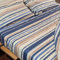 S&G Home Sabina Bettwäsche-Set, modern, horizontale Streifen, hergestellt in Italien, Blau, Einzelbett
