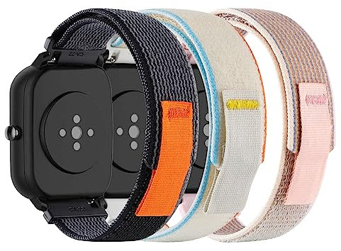 Harikiri Trail Loop Armband Kompatibel mit Amazfit GTS 4 Mini,20mm Nylon Armband mit Amazfit GTS 4/GTS 3/GTS 2e/GTS 2 Mini/GTS 2/GTS/Bip 3 Pro/Bip 3/Bip S/Bip/Bip U/Bip U Pro/GTR 42 mm