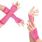 Carnavalife 4pcs Guantes de Rejilla sin Dedos Largos y Cortos Guantes Malla para Niña Mujer Disfraz 80s Ochentero Años 80 Rockero Vintage Retro Neon Discoteca Halloween Carnaval (FUCSIA NEON)
