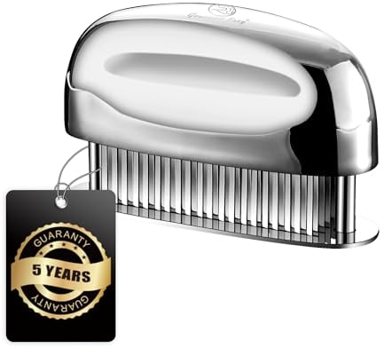 Ablandador de carne con cuchillas ultra afiladas - Martillo cocina fabricado 100% en acero inoxidable - Mechador de carne para ablandar ternera/pollo/cerdo/bistec/ternera - apto para lavavajillas