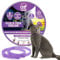 Cat Repellent Treatment, 2 Pack Cat Repellent Collars, Adjustable Cat Repellent Collar, Waterproof, Reflective, Natural Repellent Cat Collar(Purple)