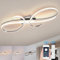 WSXEDC Moderne LED Kreative Deckenleuchte, Dimmbare Metall Chrom für die Augenpflege Deckenlampe Mit Fernbedienung für Wohnzimmer Schlafzimmer Esszimmer Flure Chrom 100cm