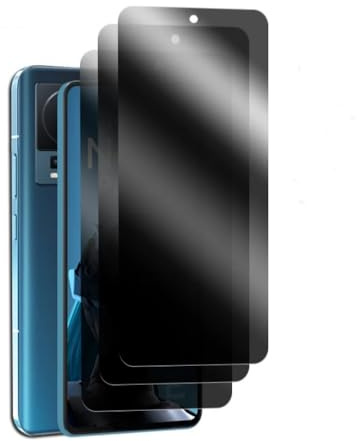 nulala 3 Piezas Protector Pantalla de Privacidad para vivo Y33s, Anti Espía Película Protectora de Cristal Templado para vivo Y33s - Antiarañazos, Antihuellas, Fácil Instalación