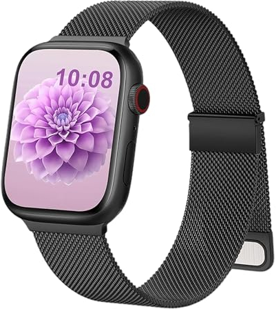 NxVerve Apple Watch Se Armband Kompatibel Mit Armband Apple Watch Se 44mm 45mm 49mm 42mm - Edelstahl Armband Apple Watch Series 9 8 7 6 SE 5 4 3 2 1
