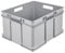 keeeper Transportbox mit Tragegriffen, Euro-Box XXL, 52 x 43 x 28 cm, Bruno Eco Line, Grau (Eco Stone Grey)