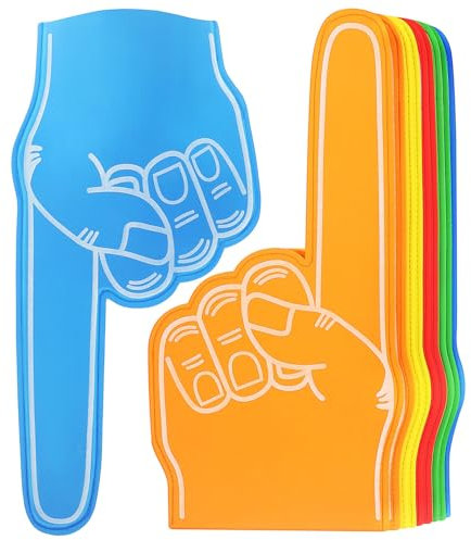 Supvox 10 Stück Große Schaumstofffinger Für Sportveranstaltungen Fanfeiern Cheerleading Unterstützung Wiederverwendbare Schaumhände